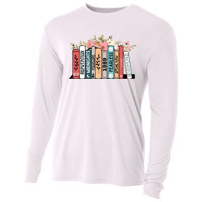 Music Albums As Books Folk Music Cooling Performance Long Sleeve Crew