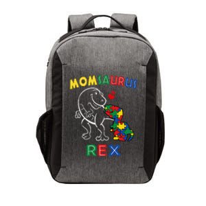 Momsaurus Autism Awareness MotherS Day Mommy Dinosaur Mom Vector Backpack