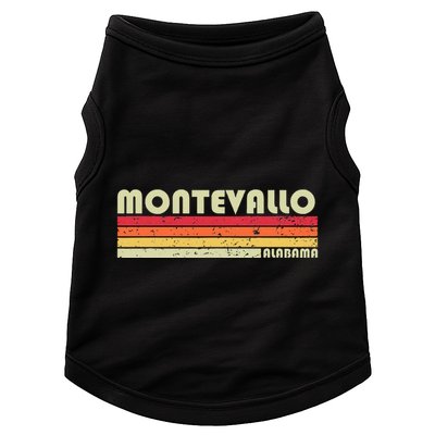Montevallo Al Alabama Funny City Home Roots Gift Retro 80s Doggie Tank