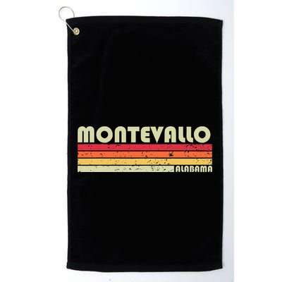 Montevallo Al Alabama Funny City Home Roots Gift Retro 80s Golf Towel