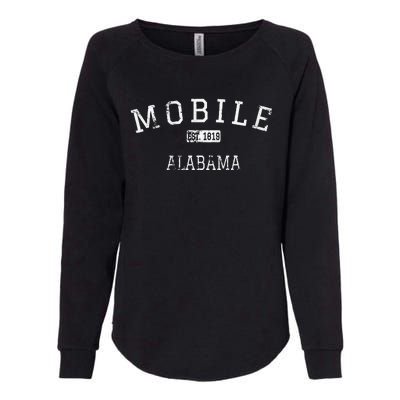 Mobile Alabama Al Vintage Womens California Wash Sweatshirt