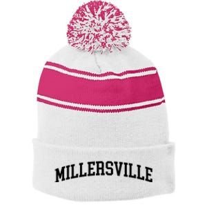 Millersville Athletic Arch College University Alumni Stripe Pom Pom Beanie