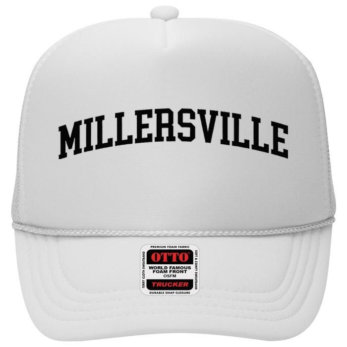 Millersville Athletic Arch College University Alumni High Crown Mesh Back Trucker Hat