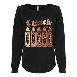 Melanin Afro African I Teach Black History Month Womens California Wash Sweatshirt