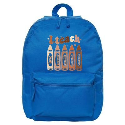 Melanin Afro African I Teach Black History Month 16 in Basic Backpack
