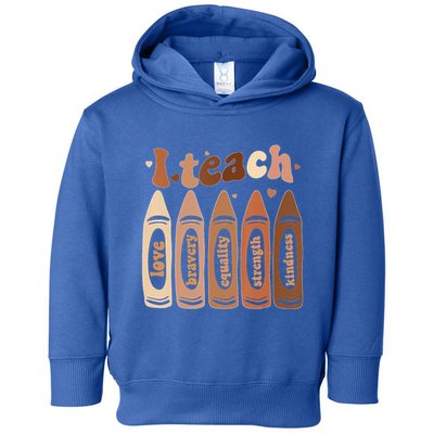 Melanin Afro African I Teach Black History Month Toddler Hoodie