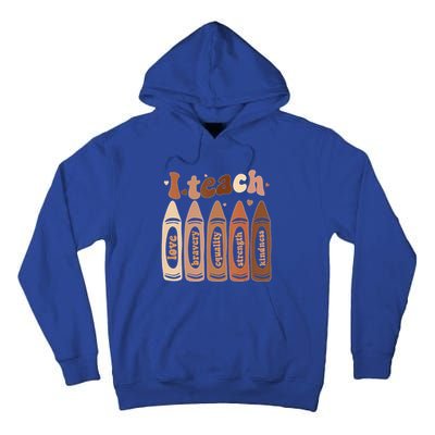 Melanin Afro African I Teach Black History Month Tall Hoodie