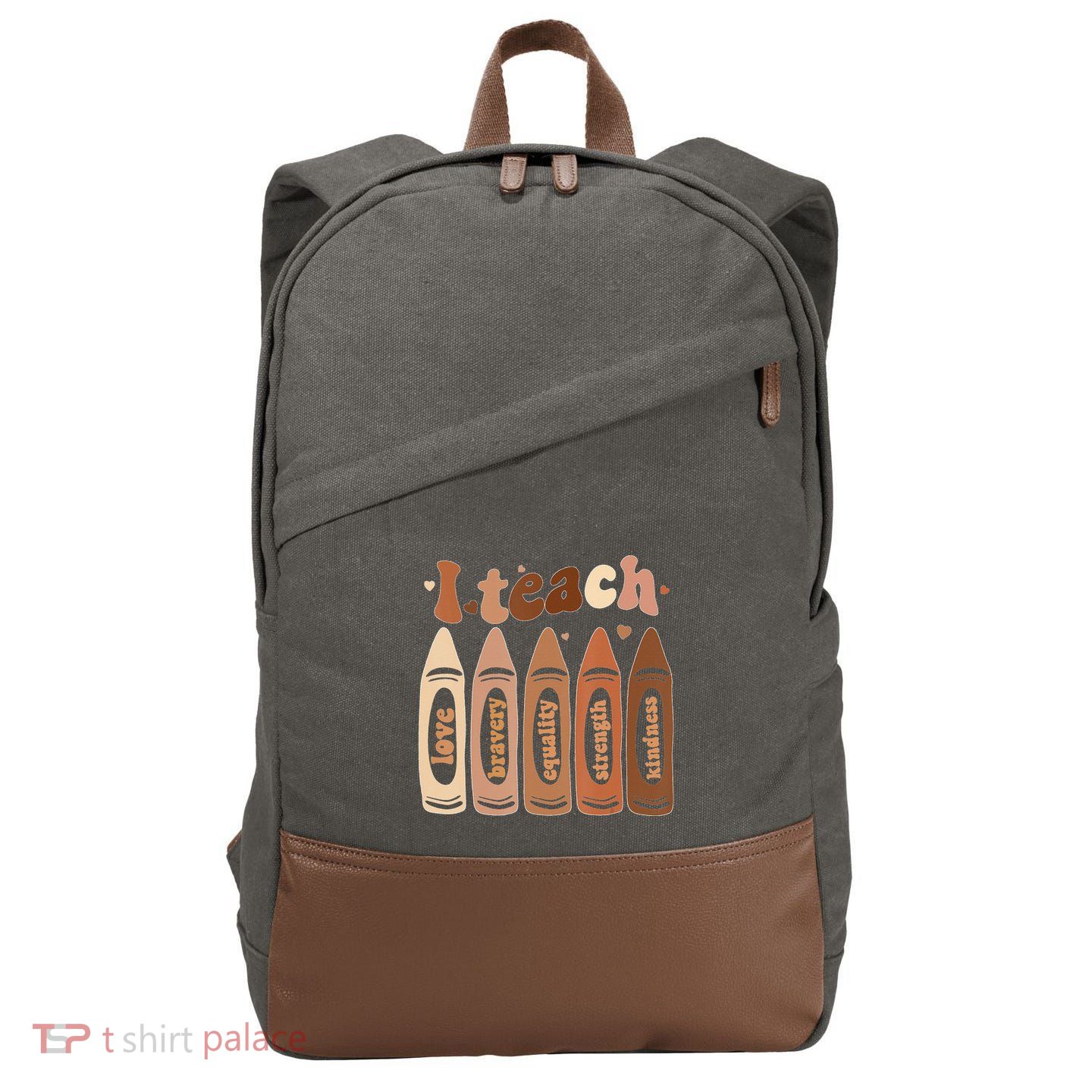 Melanin Afro African I Teach Black History Month Cotton Canvas Backpack