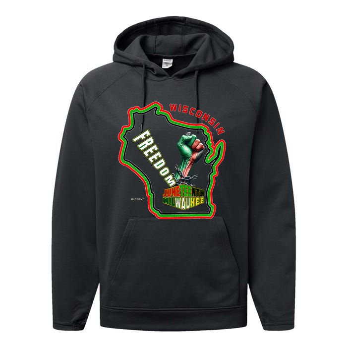 Miltown African American Black History Performance Fleece Hoodie