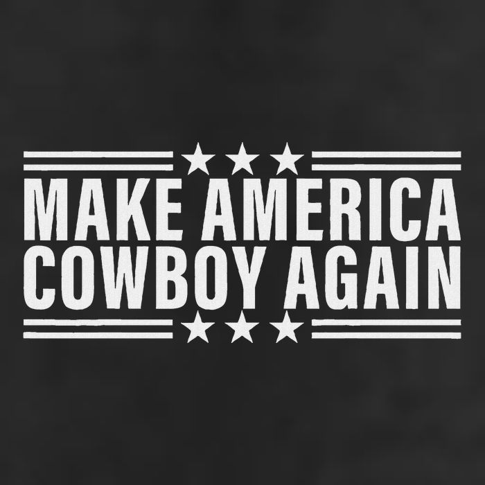 Makes America A Cowboy Again 7 Panel Mesh Trucker Snapback Hat