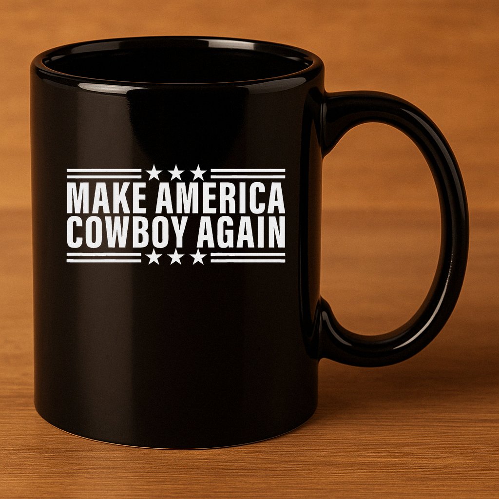 Makes America A Cowboy Again 11oz C Handle Ceramic Mug