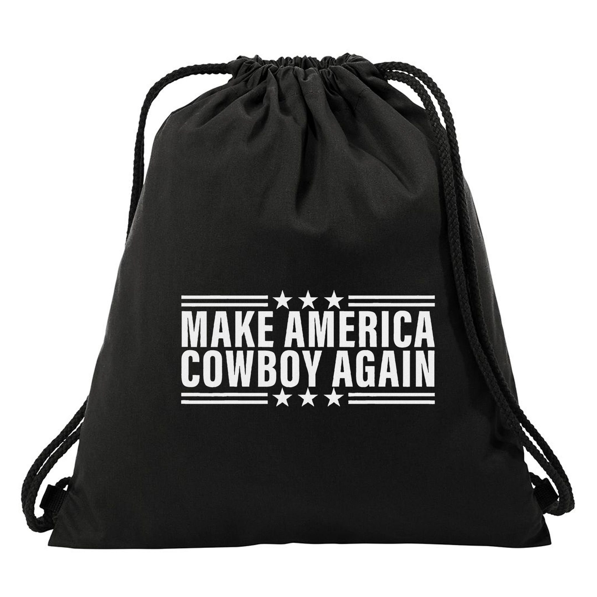 Makes America A Cowboy Again Drawstring Bag