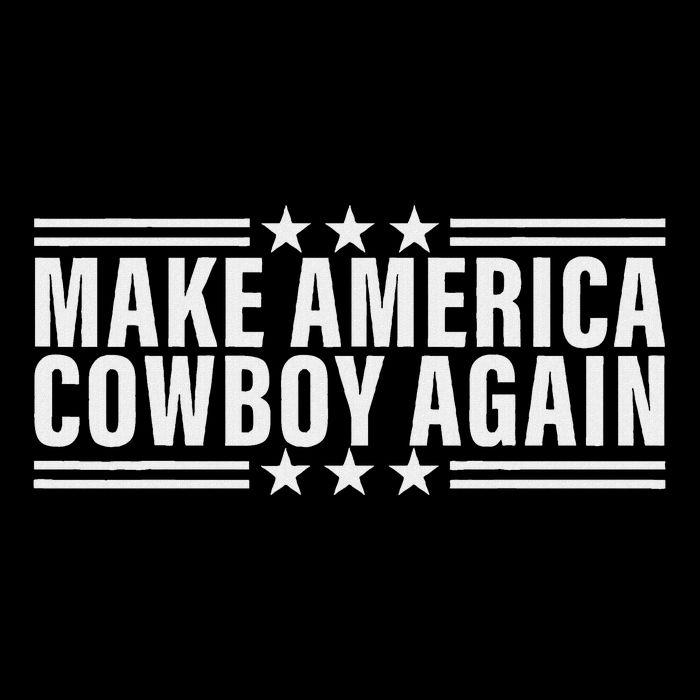 Makes America A Cowboy Again Drawstring Bag