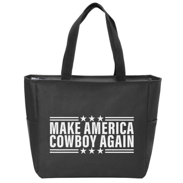 Makes America A Cowboy Again Zip Tote Bag