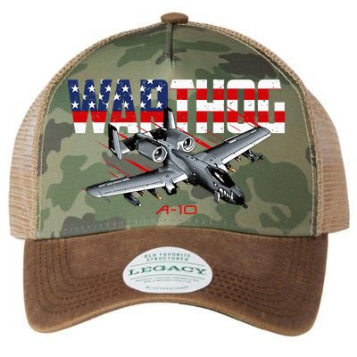 Military Airplane A10 Warthog American Flag Legacy Tie Dye Trucker Hat