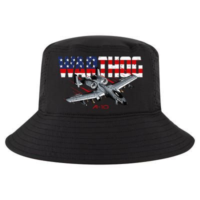 Military Airplane A10 Warthog American Flag Cool Comfort Performance Bucket Hat