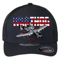 Military Airplane A10 Warthog American Flag Flexfit Unipanel Trucker Cap