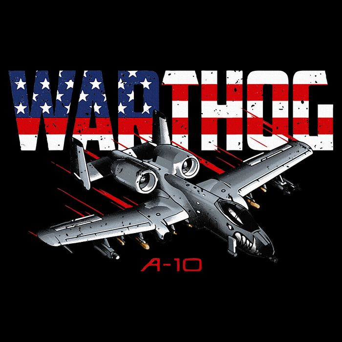 Military Airplane A10 Warthog American Flag Flexfit Unipanel Trucker Cap