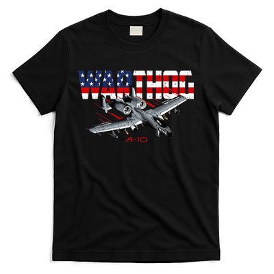 Military Airplane A10 Warthog American Flag T-Shirt