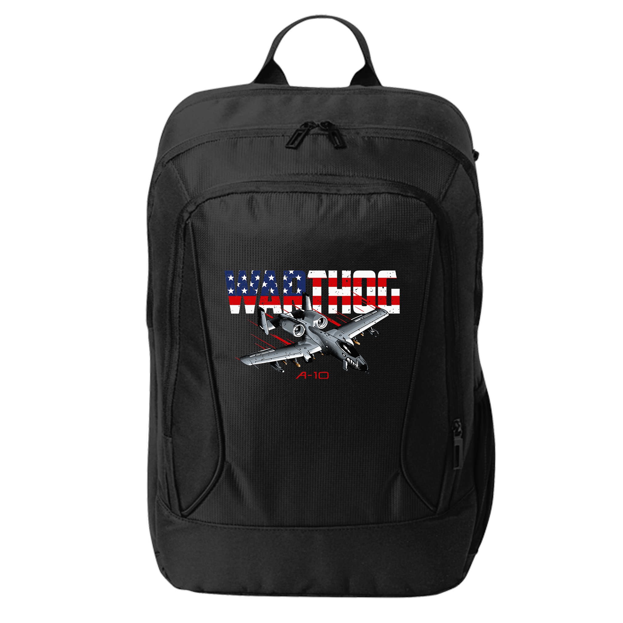 Military Airplane A10 Warthog American Flag City Backpack