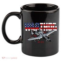Military Airplane A10 Warthog American Flag 11oz C Handle Ceramic Mug