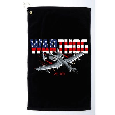 Military Airplane A10 Warthog American Flag Golf Towel
