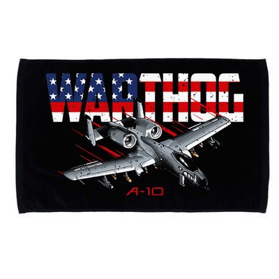 Military Airplane A10 Warthog American Flag Microfiber Hand Towel