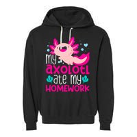 My Axolotl Ate My Homework | Gimmick | Kawaii | Axolotl Garment-Dyed Fleece Hoodie