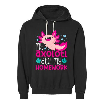 My Axolotl Ate My Homework | Gimmick | Kawaii | Axolotl Garment-Dyed Fleece Hoodie