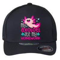 My Axolotl Ate My Homework | Gimmick | Kawaii | Axolotl Flexfit Unipanel Trucker Cap