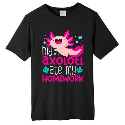 My Axolotl Ate My Homework | Gimmick | Kawaii | Axolotl Tall Fusion ChromaSoft Performance T-Shirt