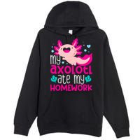 My Axolotl Ate My Homework | Gimmick | Kawaii | Axolotl Premium Pullover Hoodie