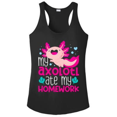 My Axolotl Ate My Homework | Gimmick | Kawaii | Axolotl Ladies PosiCharge Competitor Racerback Tank