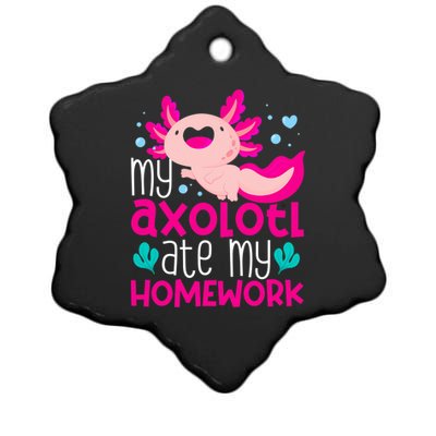 My Axolotl Ate My Homework | Gimmick | Kawaii | Axolotl Ceramic Star Ornament