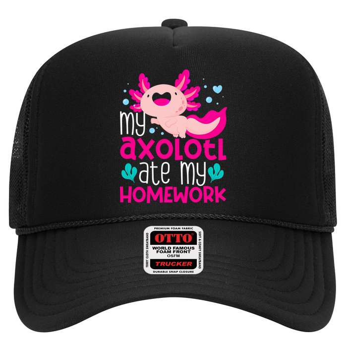 My Axolotl Ate My Homework | Gimmick | Kawaii | Axolotl Trucker Hat