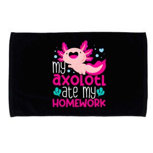 My Axolotl Ate My Homework | Gimmick | Kawaii | Axolotl Microfiber Hand Towel