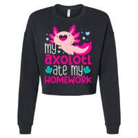 My Axolotl Ate My Homework | Gimmick | Kawaii | Axolotl Cropped Pullover Crew
