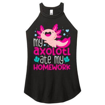 My Axolotl Ate My Homework | Gimmick | Kawaii | Axolotl Women's Perfect Tri Rocker Tank