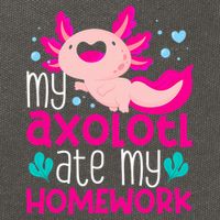 My Axolotl Ate My Homework | Gimmick | Kawaii | Axolotl Cotton Canvas Backpack