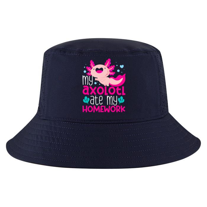 My Axolotl Ate My Homework | Gimmick | Kawaii | Axolotl Cool Comfort Performance Bucket Hat