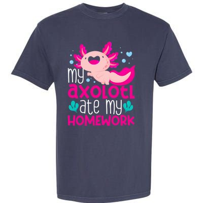 My Axolotl Ate My Homework | Gimmick | Kawaii | Axolotl Garment-Dyed Heavyweight T-Shirt