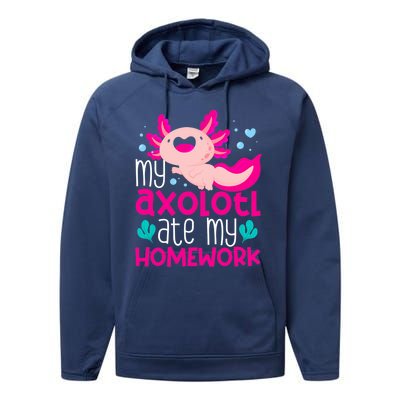 My Axolotl Ate My Homework | Gimmick | Kawaii | Axolotl Performance Fleece Hoodie