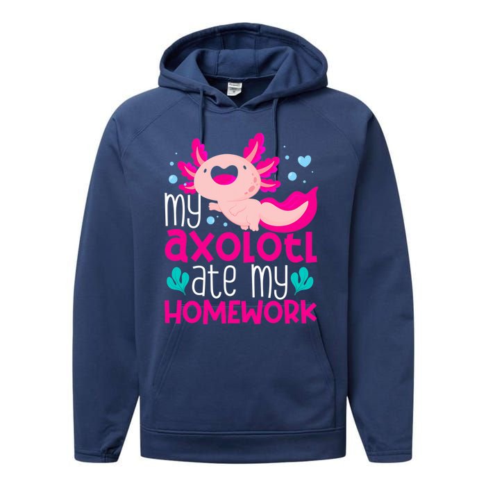 My Axolotl Ate My Homework | Gimmick | Kawaii | Axolotl Performance Fleece Hoodie