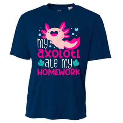 My Axolotl Ate My Homework | Gimmick | Kawaii | Axolotl Cooling Performance Crew T-Shirt