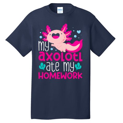 My Axolotl Ate My Homework | Gimmick | Kawaii | Axolotl Tall T-Shirt