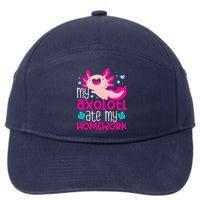 My Axolotl Ate My Homework | Gimmick | Kawaii | Axolotl 7-Panel Snapback Hat