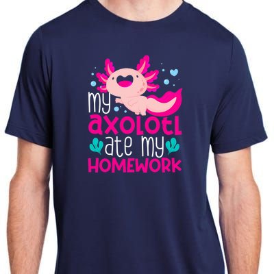 My Axolotl Ate My Homework | Gimmick | Kawaii | Axolotl Adult ChromaSoft Performance T-Shirt