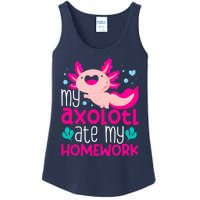 My Axolotl Ate My Homework | Gimmick | Kawaii | Axolotl Ladies Essential Tank