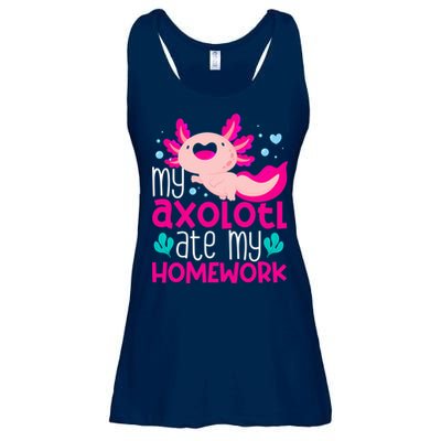 My Axolotl Ate My Homework | Gimmick | Kawaii | Axolotl Ladies Essential Flowy Tank