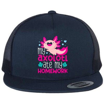 My Axolotl Ate My Homework | Gimmick | Kawaii | Axolotl Flatbill Hat